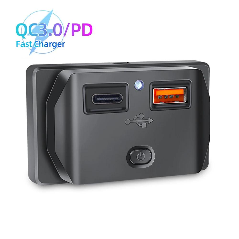  USB      PD CŸ QC3.0  ܼƮ, ġ LED , ڵ RV ؾ 